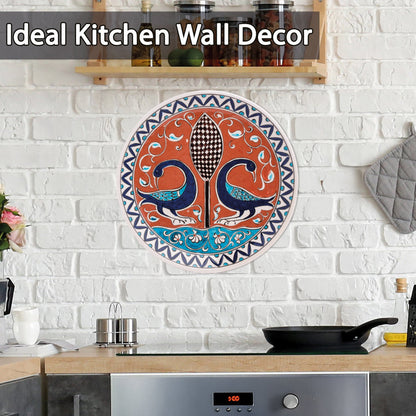 Ceramic Decorative Plate, Twin Peacocks Decorative Plate