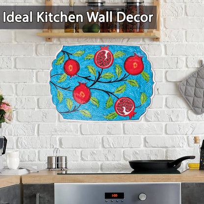 Ceramic Decorative Plate, Pomegranate Garden Decorative Plate