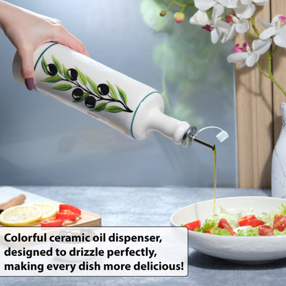 Ceramic Oil Dispenser, Olive Oil Dispener, Handmade Ceramic Oil Bottle - EVANILIFE Oil Dispenser (Image 4)