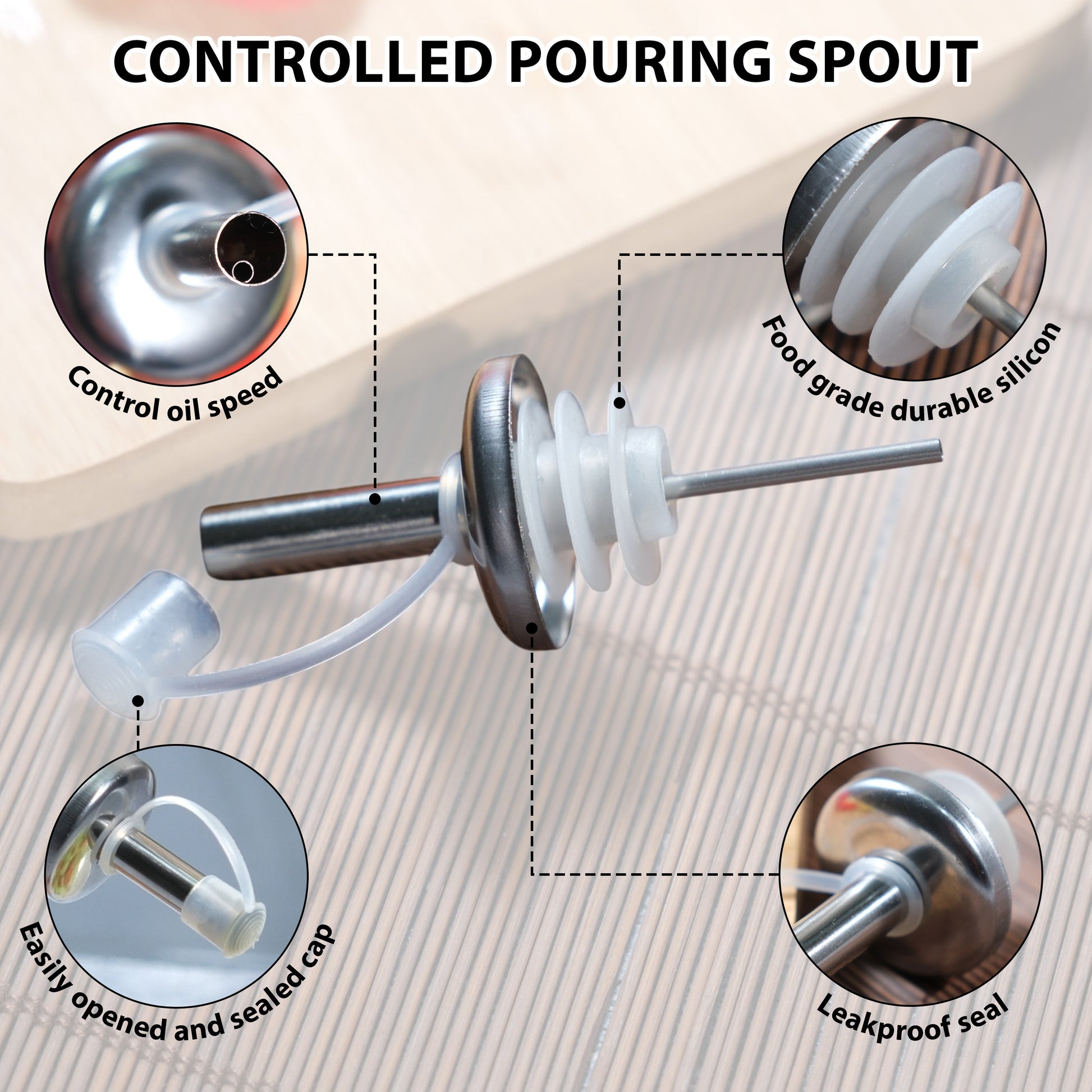 Ceramic Oil Dispenser, Olive Oil Dispener, Handmade Ceramic Oil Bottle - EVANILIFE Oil Dispenser (Image 5)