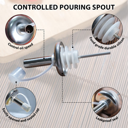 Ceramic Oil Dispenser, Olive Oil Dispener, Handmade Ceramic Oil Bottle - EVANILIFE Oil Dispenser (Image 5)