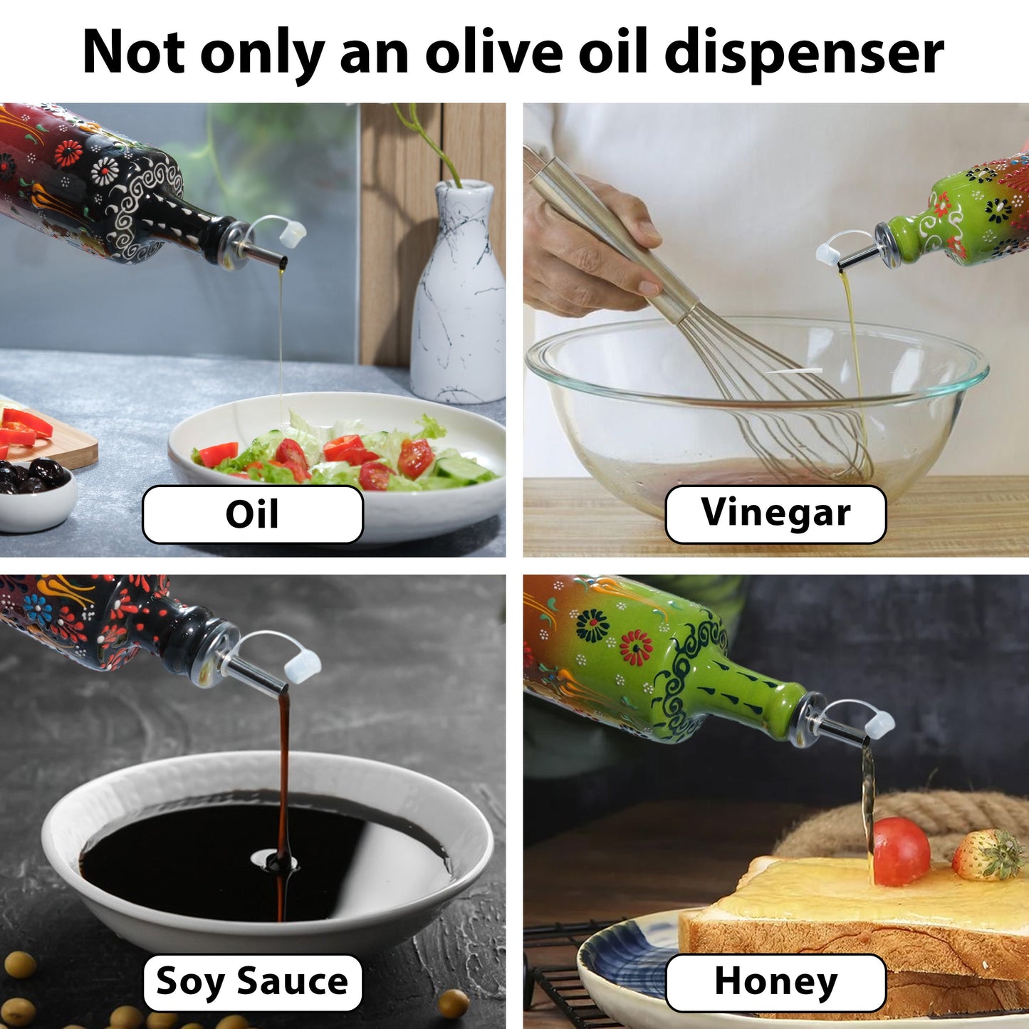 Ceramic Oil Dispenser, Olive Oil Dispener, Handmade Ceramic Oil Bottle - EVANILIFE Oil Dispenser (Image 7)