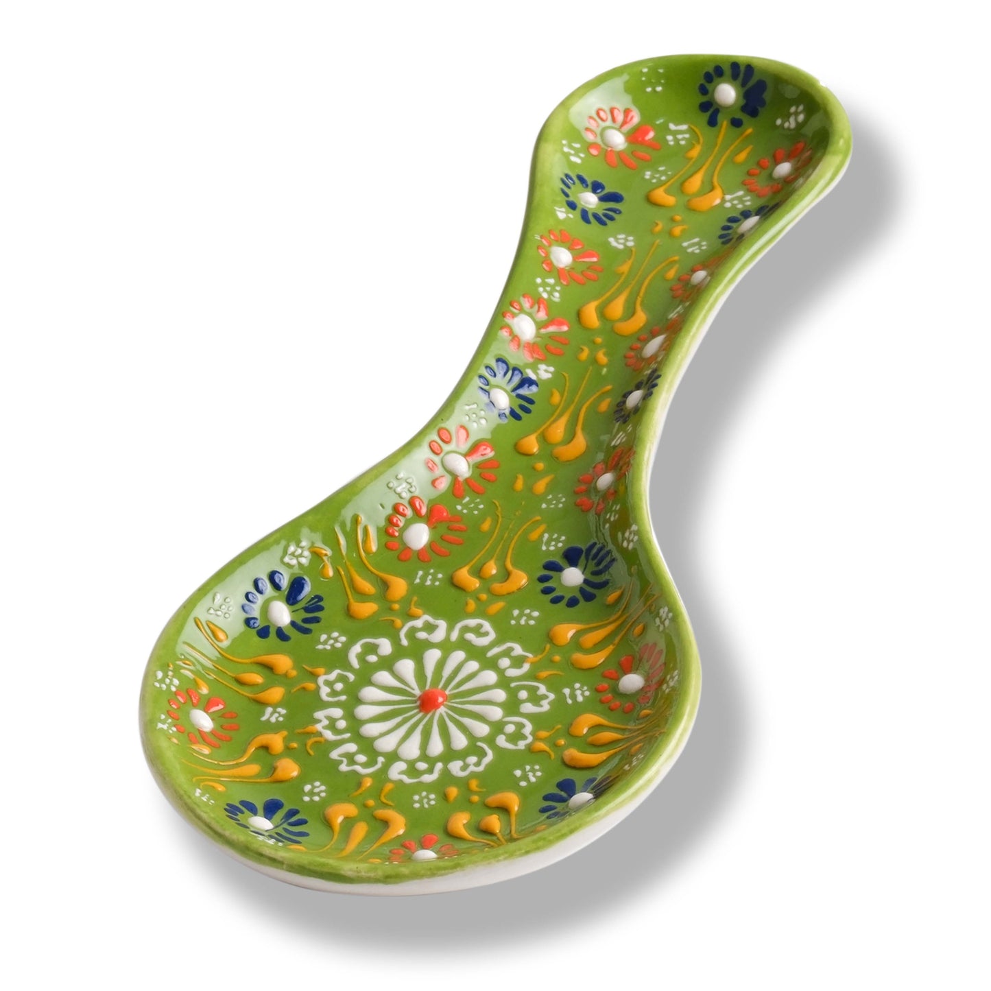 Handmade Ceramic Spoon Rest, Vanilla White Color Spoon Rests, Traditional Spoon Holder for Stove Top - Image 10