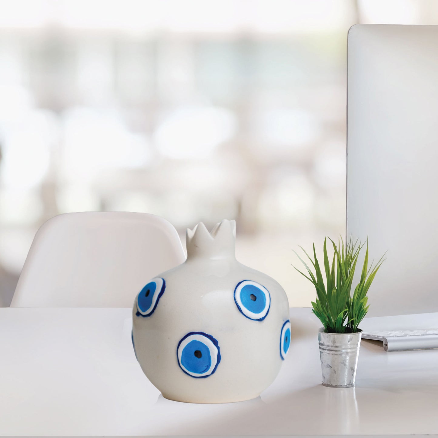 Handmade Ceramic Pomegranate Vase, Ceramic Vase Home Decor