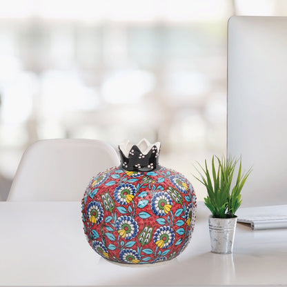 Handmade Ceramic Pomegranate Vase, Ceramic Vase Home Decor