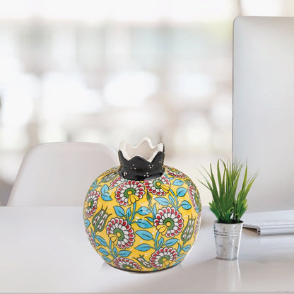 Handmade Ceramic Pomegranate Vase, Ceramic Vase Home Decor
