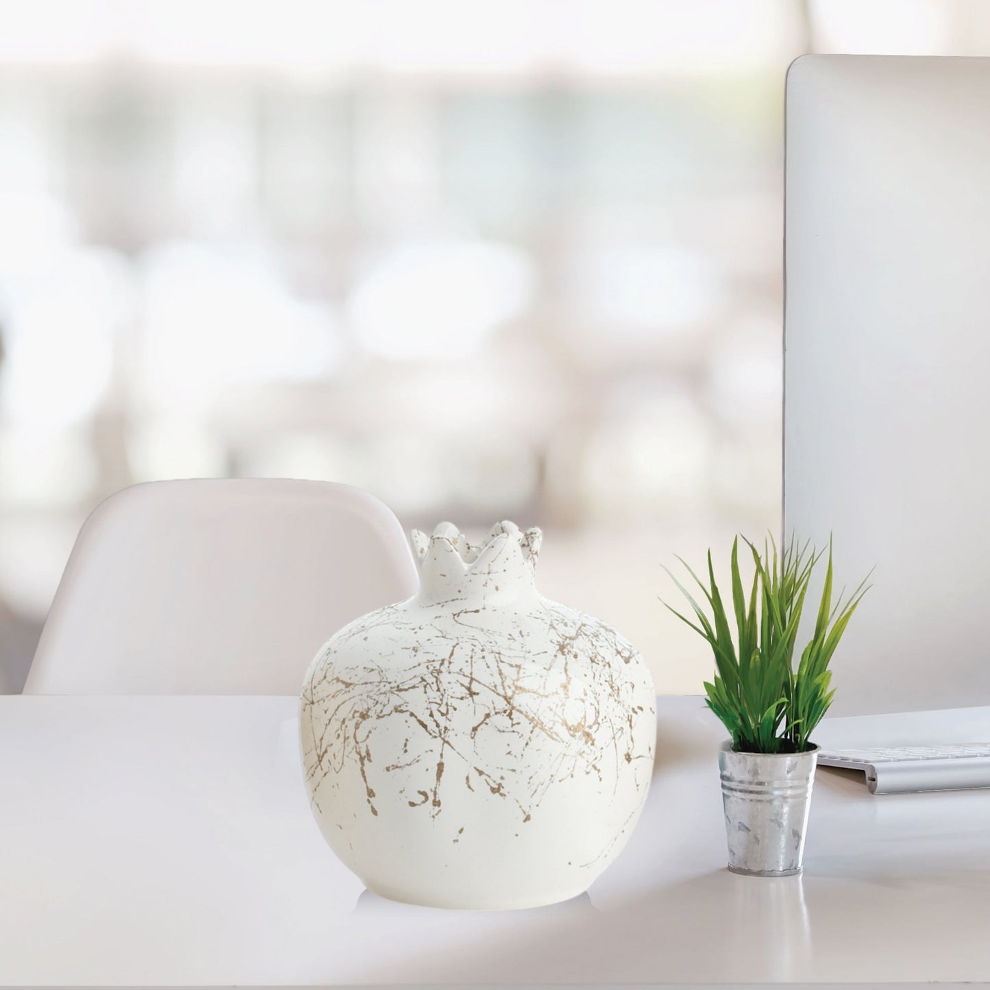 Handmade Ceramic Pomegranate Vase, Ceramic Vase Home Decor