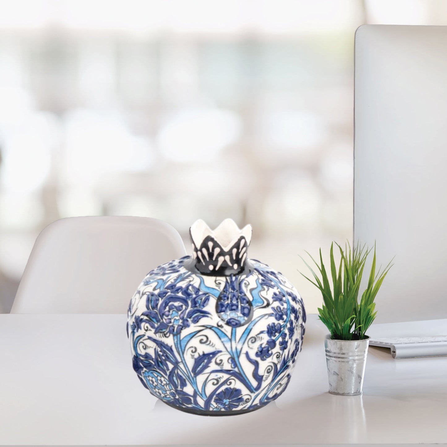 Handmade Ceramic Pomegranate Vase, Ceramic Vase Home Decor