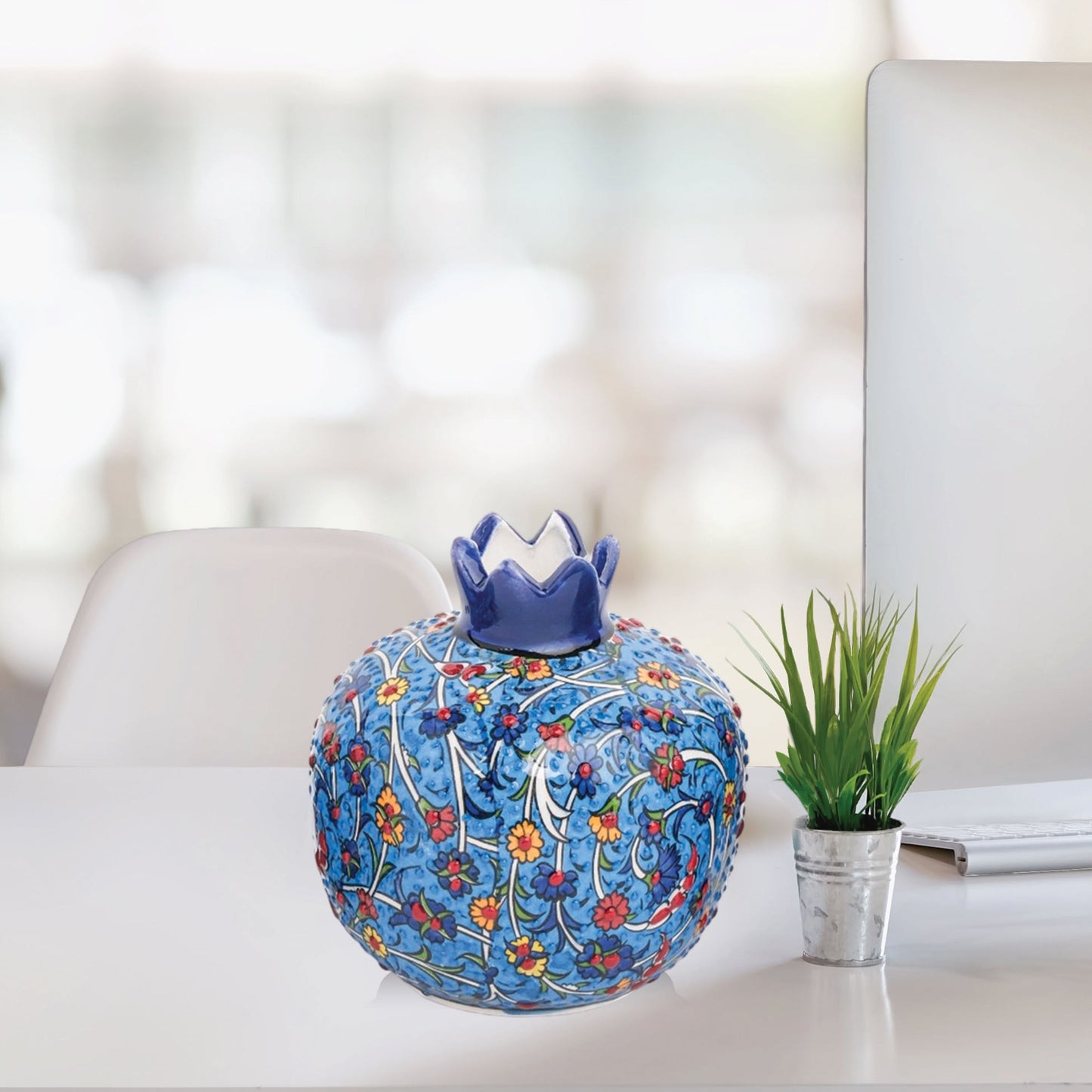 Handmade Ceramic Pomegranate Vase, Ceramic Vase Home Decor