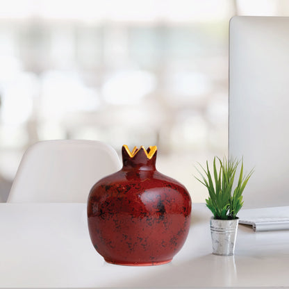 Handmade Ceramic Pomegranate Vase, Ceramic Vase Home Decor