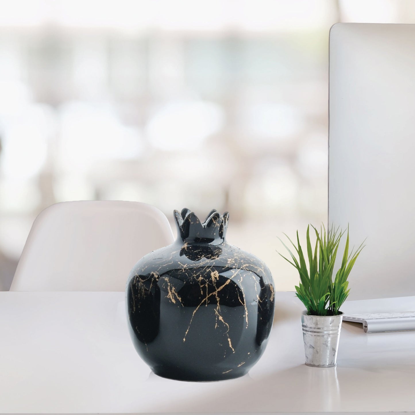 Handmade Ceramic Pomegranate Vase, Ceramic Vase Home Decor