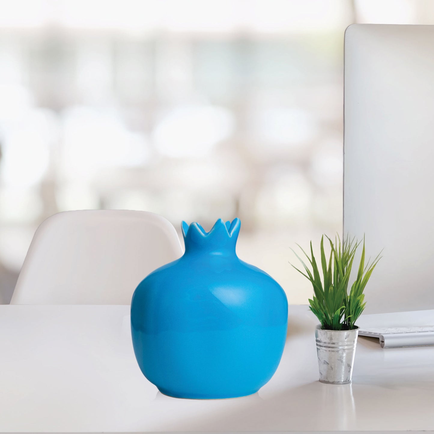 Handmade Ceramic Pomegranate Vase, Ceramic Vase Home Decor