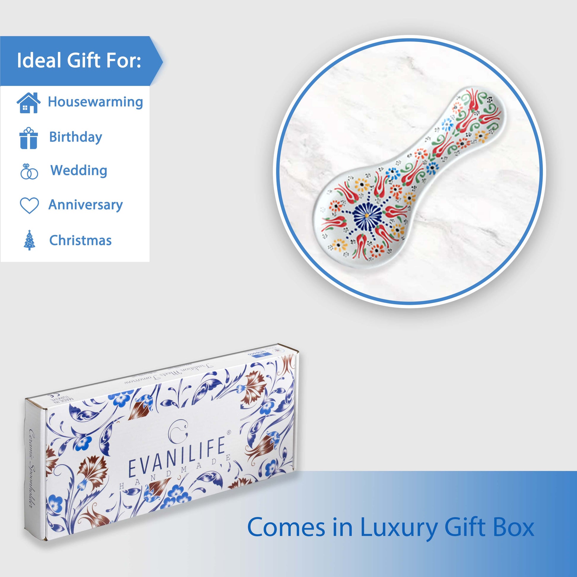 Handmade Ceramic Spoon Rest, Vanilla White Color Spoon Rests, Traditional Spoon Holder for Stove Top - Image 6