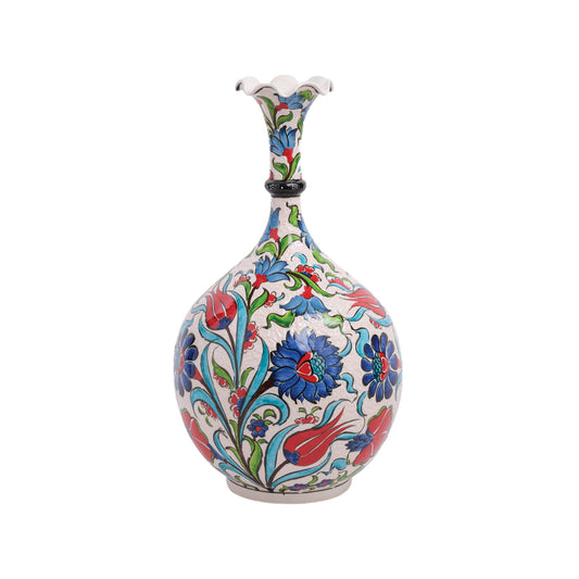 Handmade Ceramic Decorative Vase, Tulip Garden Ceramic Vase