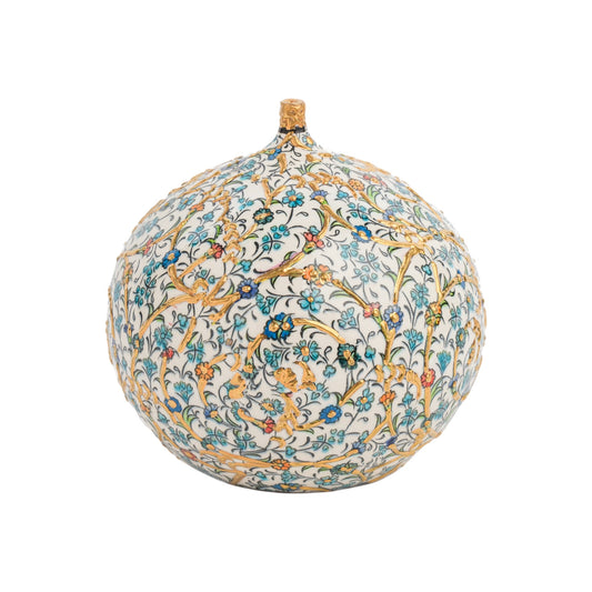 Handmade Ceramic Decorative Vase, Golden Bloom Ceramic Vase, Golden Vase