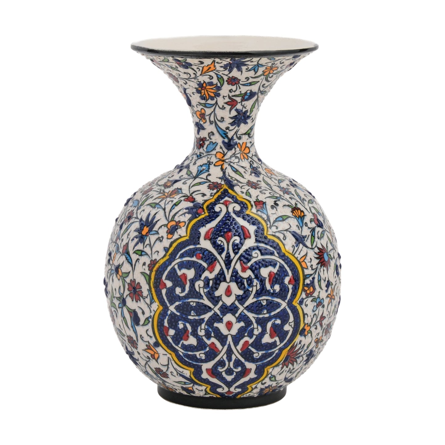 Handmade Ceramic Decorative Vase, Royal Floral Ceramic Vase