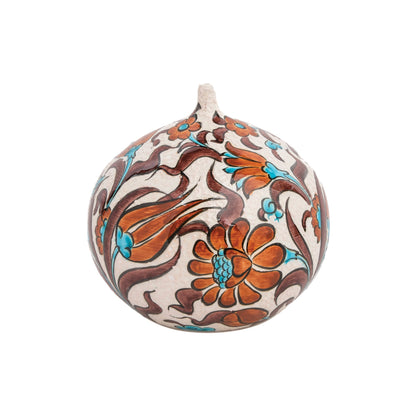 Handmade Ceramic Decorative Vase, Floral Sphere Ceramic Vase