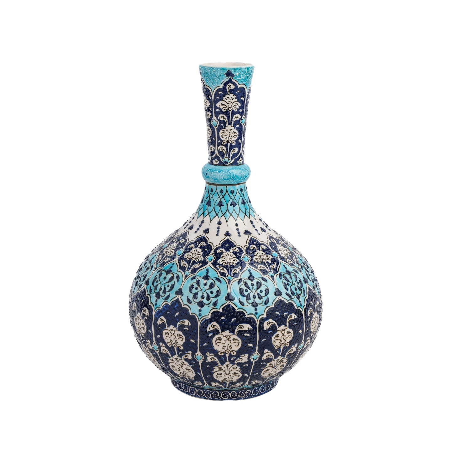Handmade Ceramic Decorative Vase, Royal Blue Ceramic Vase