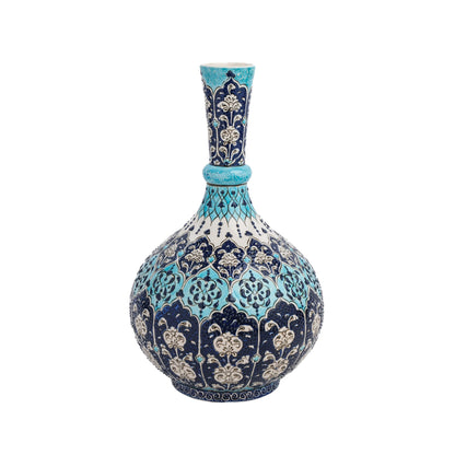 Handmade Ceramic Decorative Vase, Royal Blue Ceramic Vase