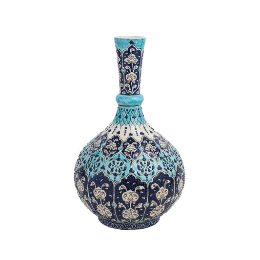 Handmade Ceramic Decorative Vase, Royal Blue Ceramic Vase