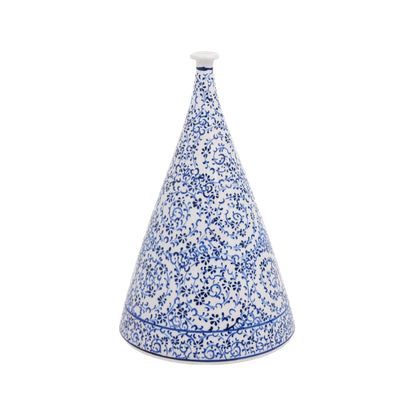 Handmade Ceramic Decorative Vase, Blue Vine Ceramic Vase