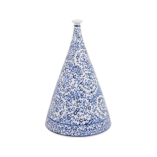 Handmade Ceramic Decorative Vase, Blue Vine Ceramic Vase