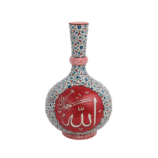 Handmade Ceramic Decorative Vase, Divine Calligraphy Ceramic Vase