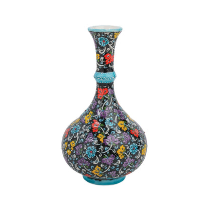 Handmade Ceramic Decorative Vase, Midnight Bloom Ceramic Vase