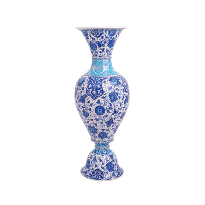 Handmade Ceramic Decorative Vase, Sapphire Elegance Ceramic Vase
