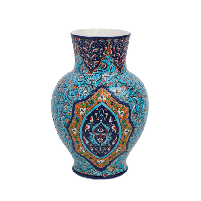 Handmade Ceramic Decorative Vase, Oriental Medallion Ceramic Vase