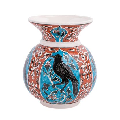 Handmade Ceramic Decorative Vase, Raven Elegance Ceramic Vase