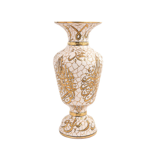 Handmade Ceramic Decorative Vase, Golden Grace Ceramic Vase, Golden Vase
