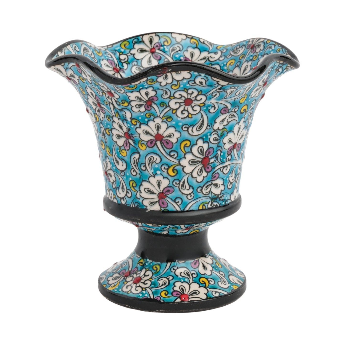 Handmade Ceramic Decorative Vase, Floral Cascade Ceramic Vase