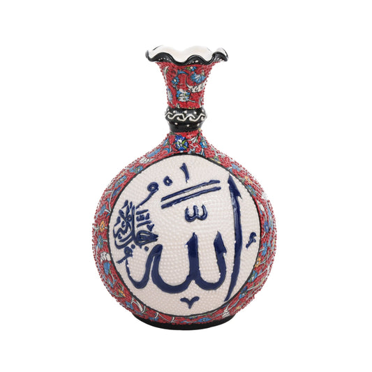 Handmade Ceramic Decorative Vase, Calligraphy Ceramic Vase