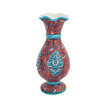 Handmade Ceramic Decorative Vase, Ottoman Scroll Ceramic Vase