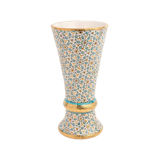 Handmade Ceramic Decorative Vase, Golden Blossom Ceramic Vase, Golden Vase