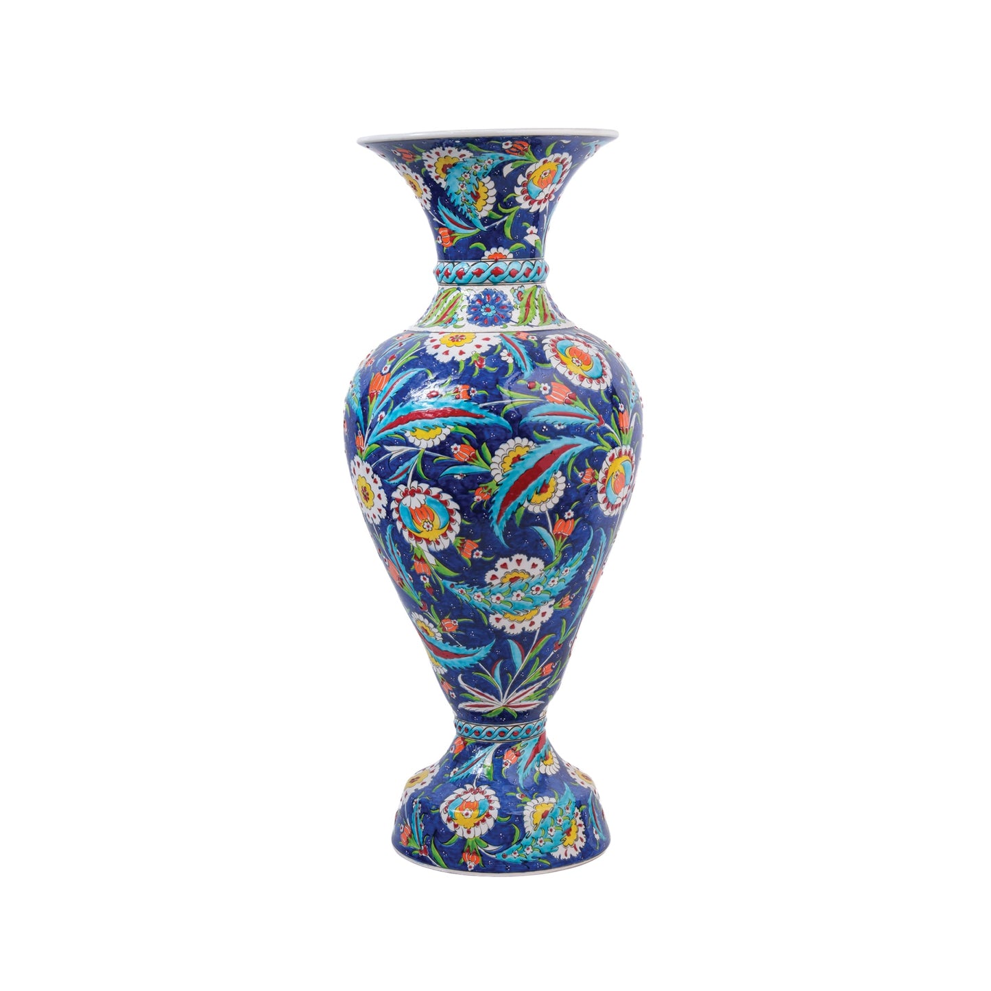 Handmade Ceramic Decorative Vase, Floral Serenity Ceramic Vase
