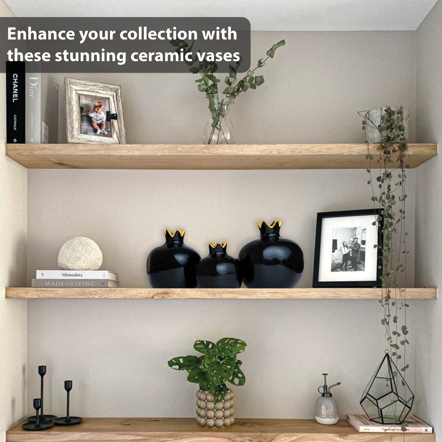 Handmade Ceramic Pomegranate Vase, Ceramic Vase Home Decor