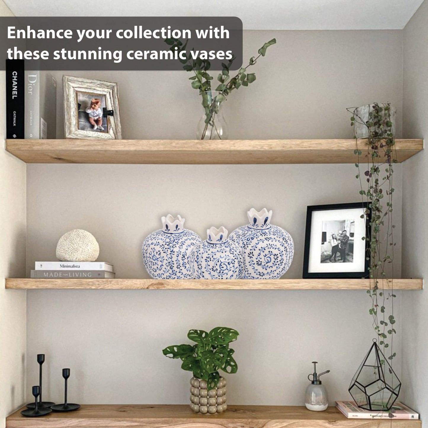 Handmade Ceramic Pomegranate Vase, Ceramic Vase Home Decor