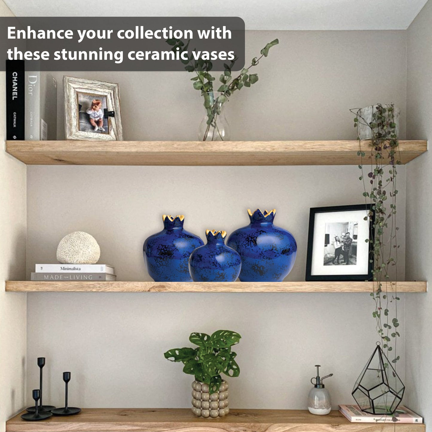 Handmade Ceramic Pomegranate Vase, Ceramic Vase Home Decor