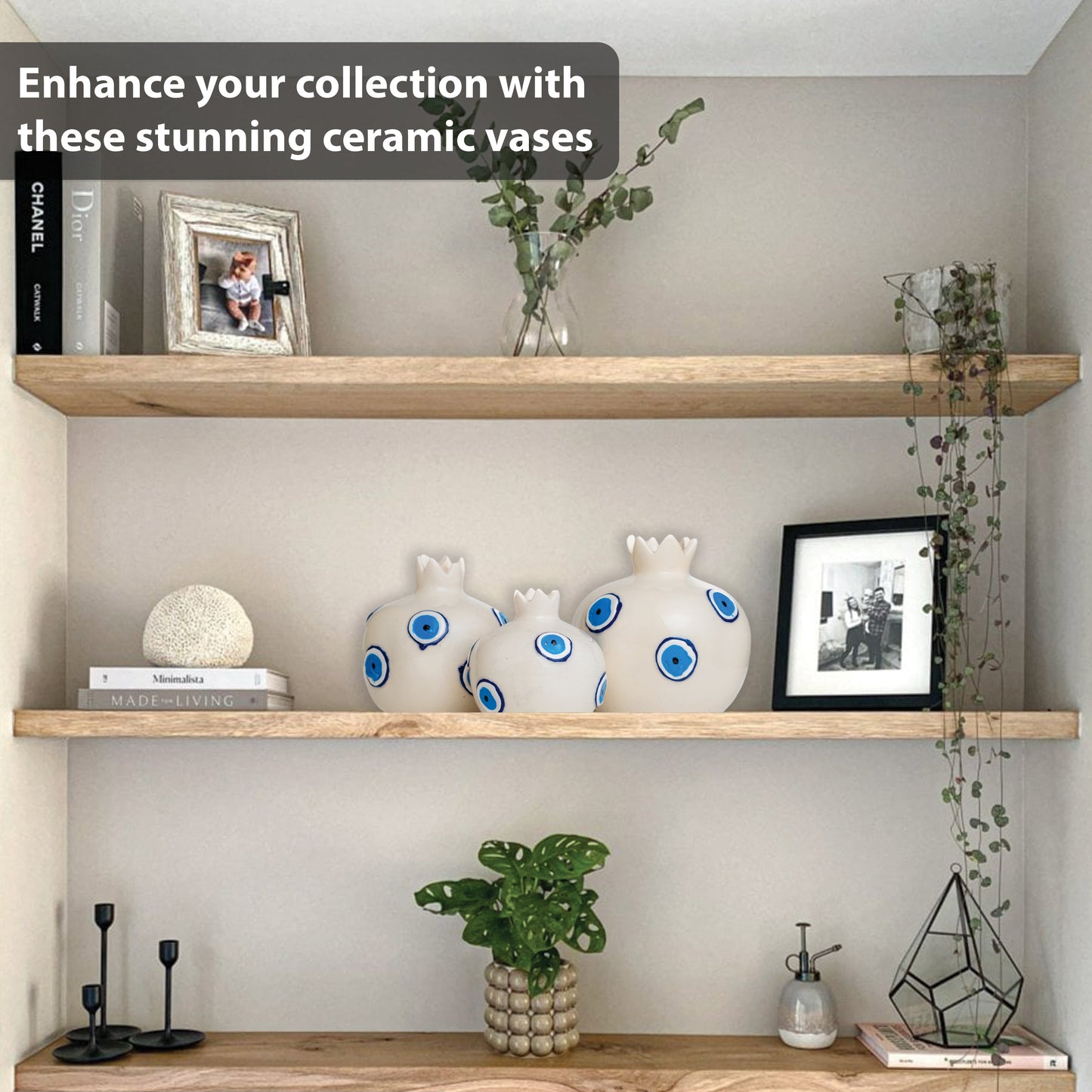 Handmade Ceramic Pomegranate Vase, Ceramic Vase Home Decor