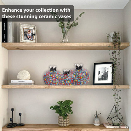 Handmade Ceramic Pomegranate Vase, Ceramic Vase Home Decor