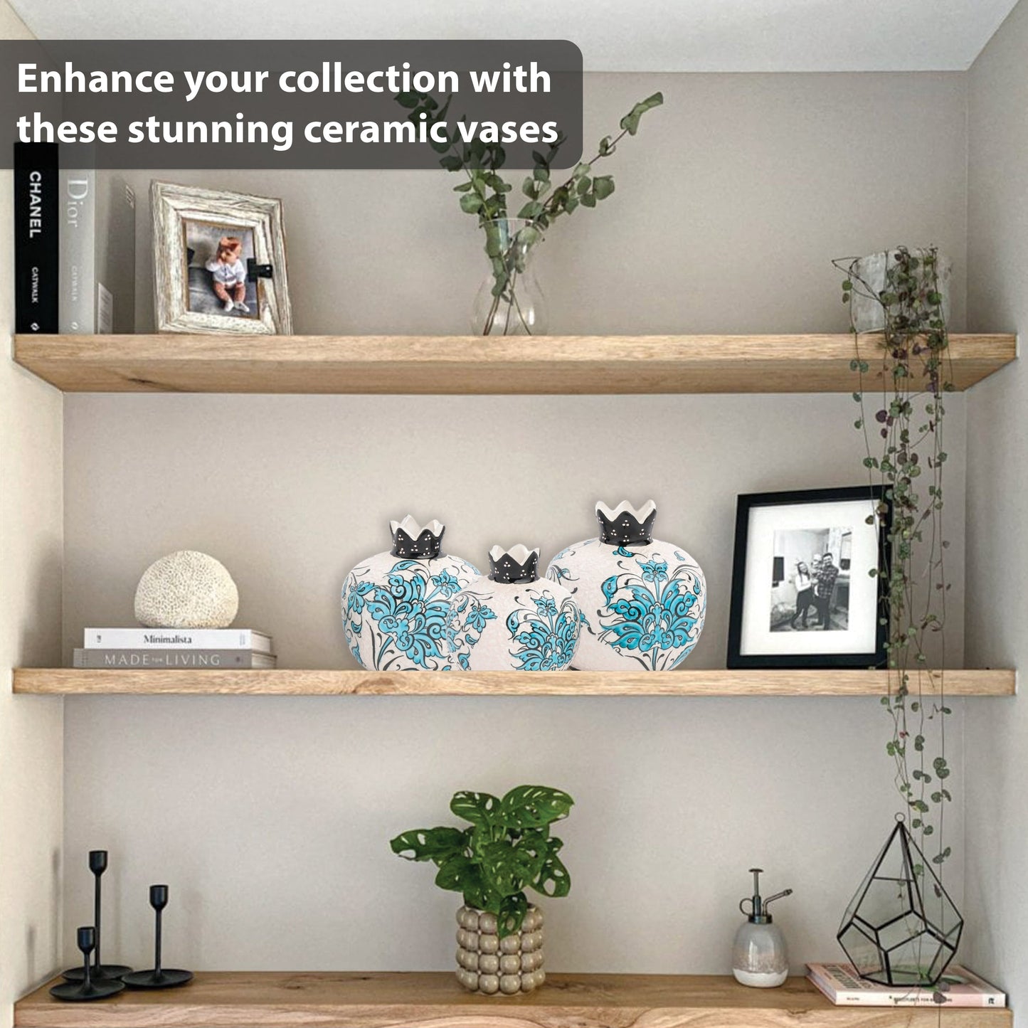 Handmade Ceramic Pomegranate Vase, Ceramic Vase Home Decor