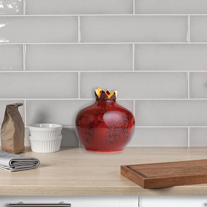 Handmade Ceramic Pomegranate Vase, Ceramic Vase Home Decor