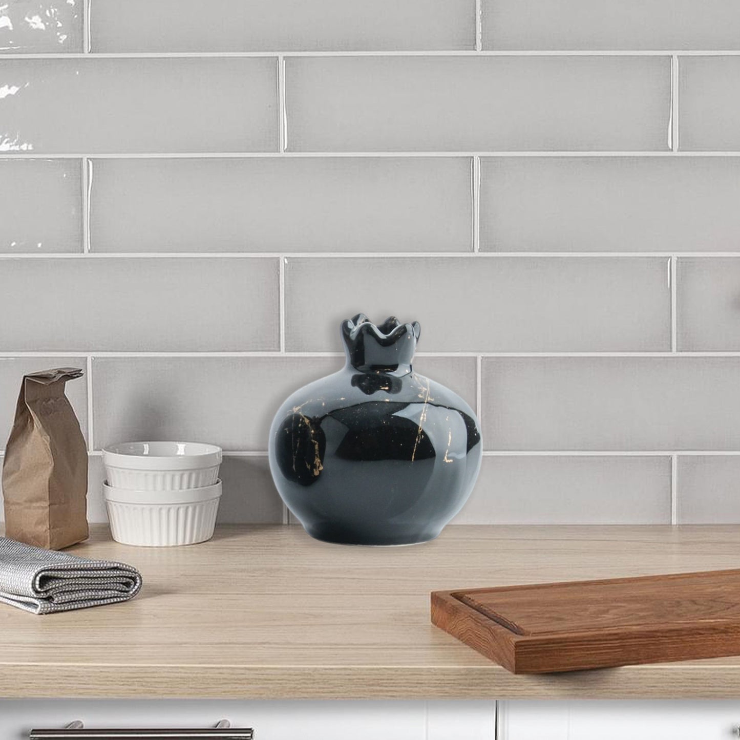 Handmade Ceramic Pomegranate Vase, Ceramic Vase Home Decor