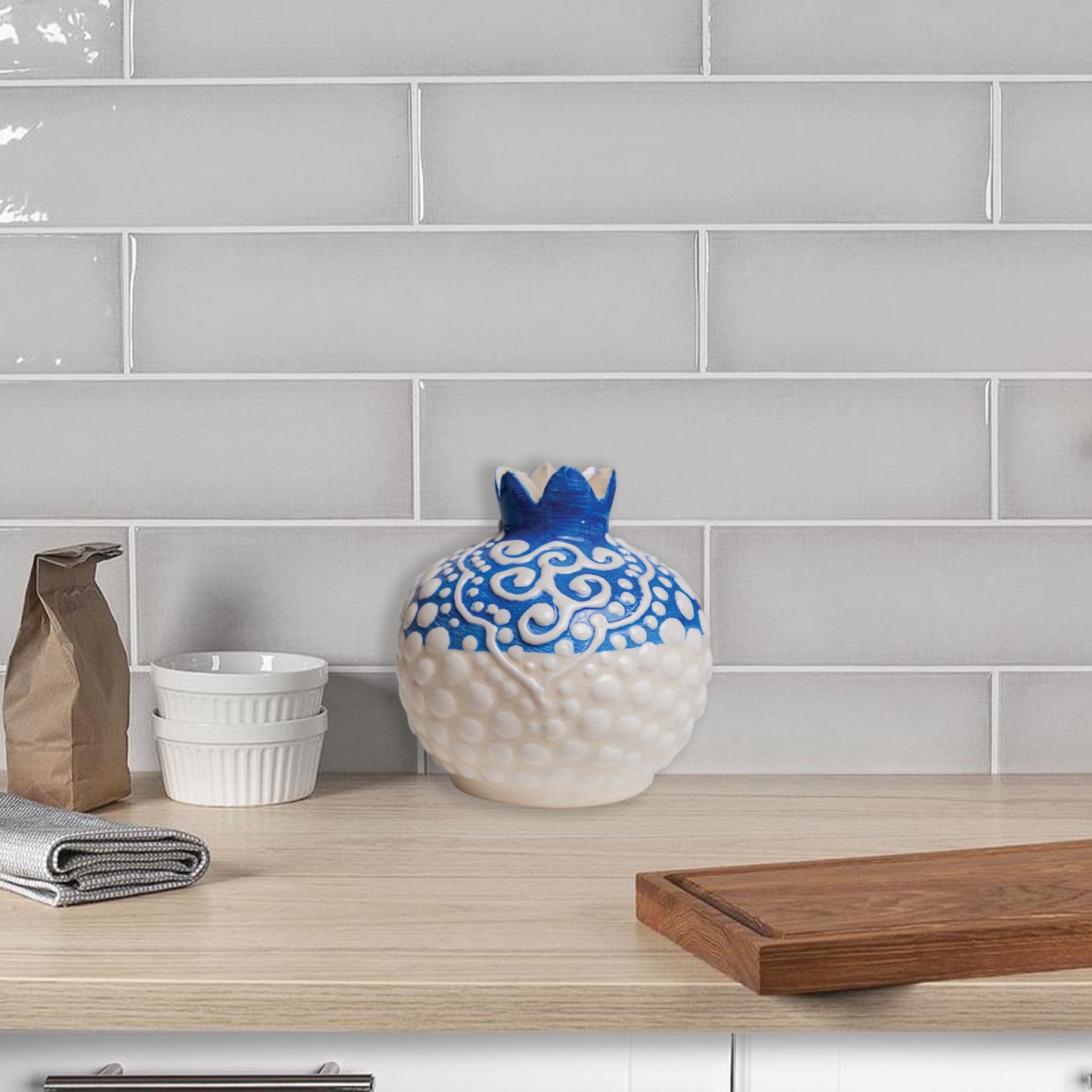 Handmade Ceramic Pomegranate Vase, Ceramic Vase Home Decor