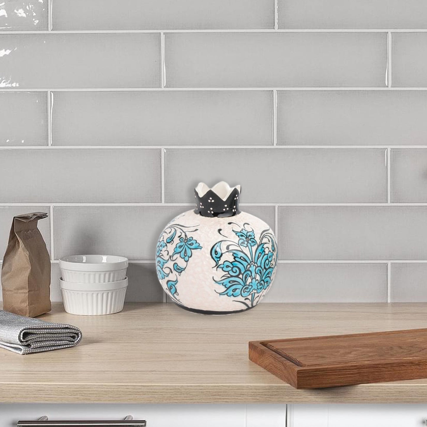 Handmade Ceramic Pomegranate Vase, Ceramic Vase Home Decor