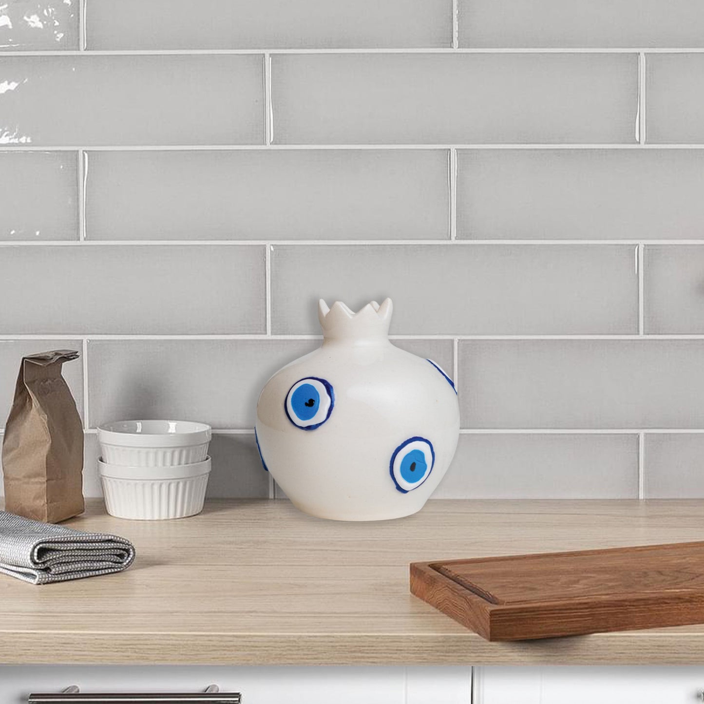 Handmade Ceramic Pomegranate Vase, Ceramic Vase Home Decor