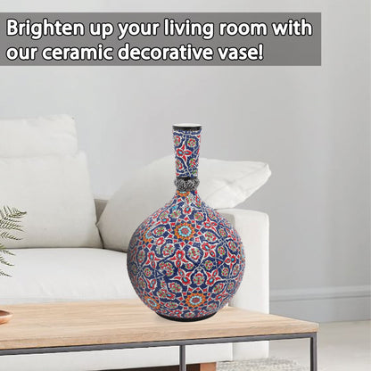 Handmade Ceramic Decorative Vase, Persian Mosaic Ceramic Vase