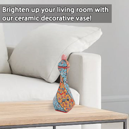 Handmade Ceramic Decorative Vase, Ornate Mosaic Ceramic Vase